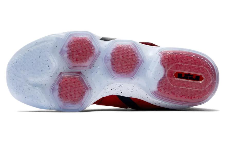 Мужские кроссовки Nike Lebron 14 University Red 14 (красный / черный) — Красный / чёрный — фото 5