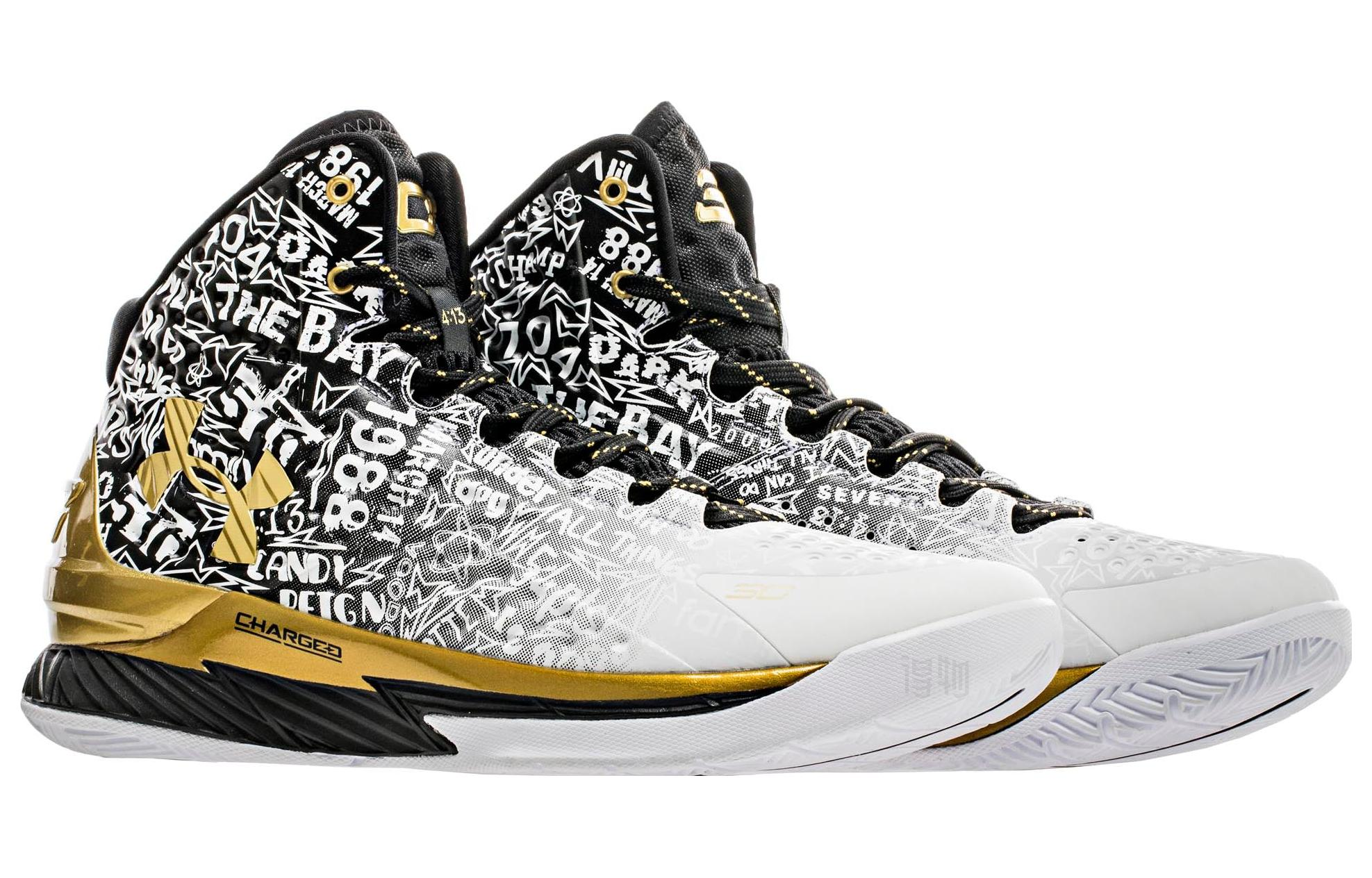 Мужские кроссовки Under Armour Curry 2 (черно-белые) — фото 8