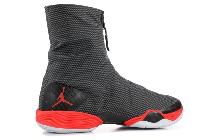 Мужские кроссовки Jordan Air Jordan 28 Carbon Fiber (черно-красные) — фото 4