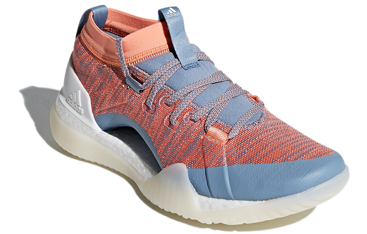 Женские кроссовки adidas Pureboost X Trainer 3.0 (розово-сине-белые) — фото 3