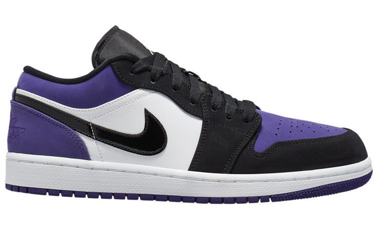 Кроссовки Jordan Air Jordan 1 Low Court Purple (черно-фиолетовые) — Фиолетовый — фото 2