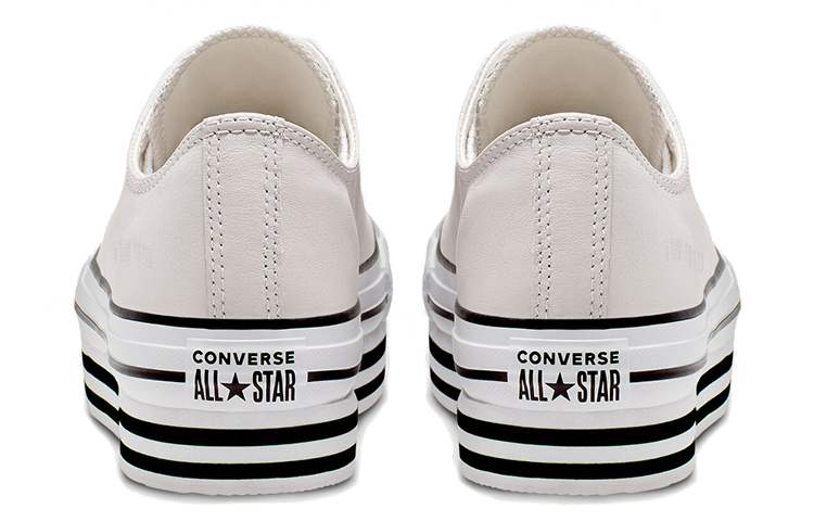 Женские кеды Converse Chuck Taylor All Star Platform Low Top (бежевые) — фото 4