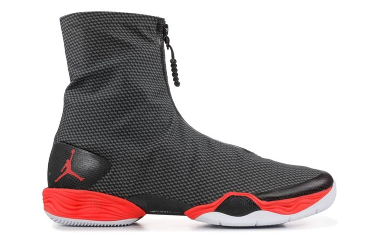 Мужские кроссовки Jordan Air Jordan 28 Carbon Fiber (черно-красные) — фото 2