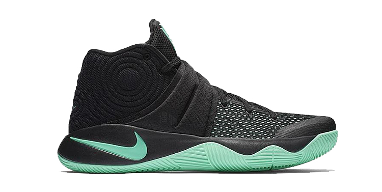 Мужские кроссовки Nike Kyrie 2 Kyrie-Oke OG (черно-зеленые) — 黑/荧光绿 — фото 2