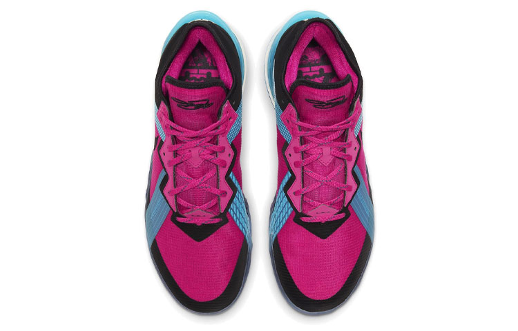 Кроссовки Nike Lebron 18 Low (черно-сине-розовые) — фото 3