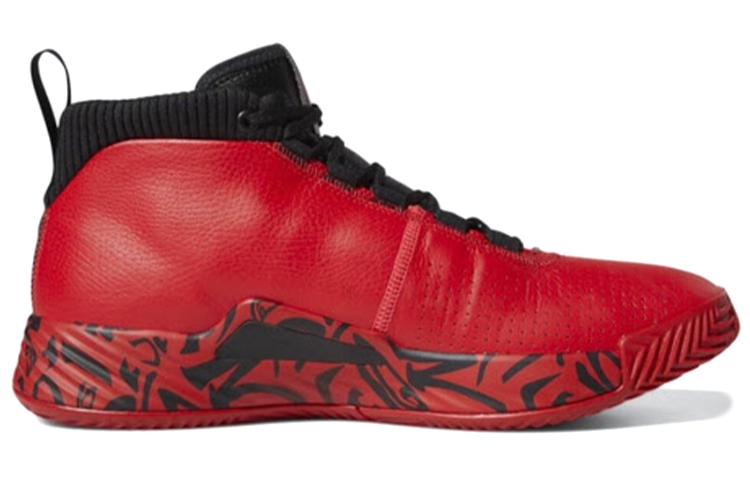 Мужские кроссовки adidas D lillard 5 (красные) — Красный — фото 2