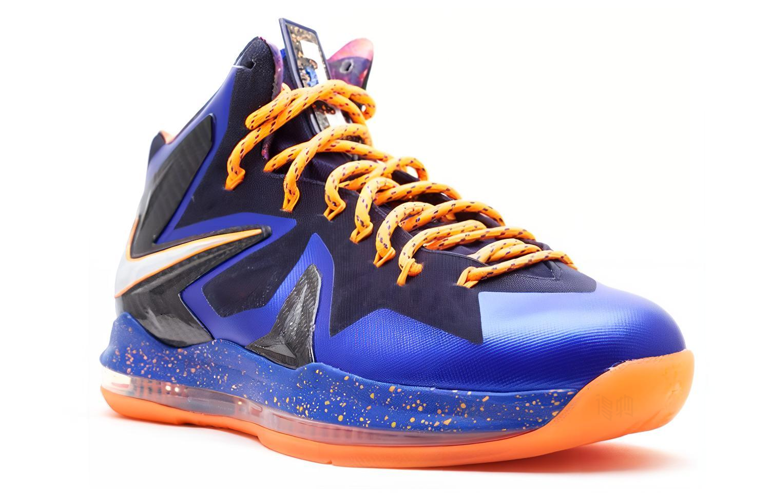 Мужские кроссовки Nike Lebron 10 Elite Superhero (черно-синие) — фото 3