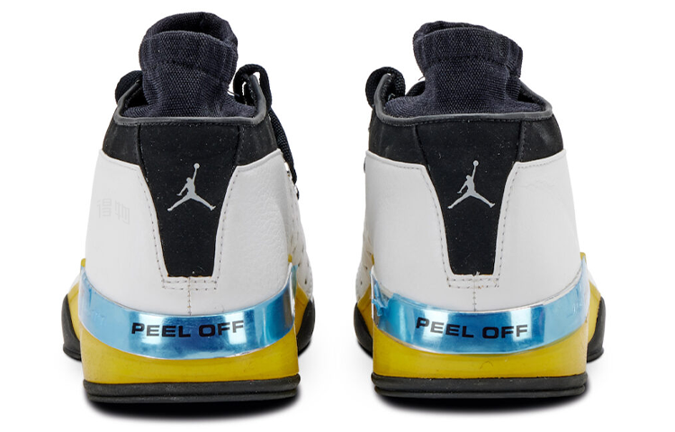 Мужские кроссовки Jordan Air Jordan 17 Low "Lightning" (бело-черно-желтые) — Белыйчёрныйжёлтый — фото 4