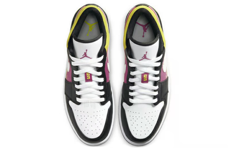 Мужские кроссовки Jordan Air Jordan 1 Low (черно-розовый) — фото 4