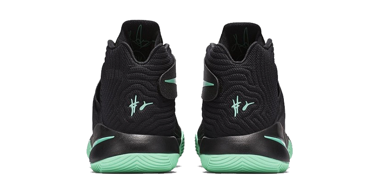 Мужские кроссовки Nike Kyrie 2 Kyrie-Oke OG (черно-зеленые) — 黑/荧光绿 — фото 3
