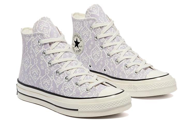 Женские кеды Converse 1970s chuck taylor all star (фиолетово-белые) — фото 3