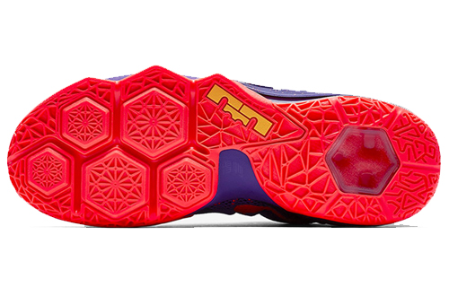 Мужские кроссовки Nike Lebron 12 XII Low (темно-бордовые) — фото 5