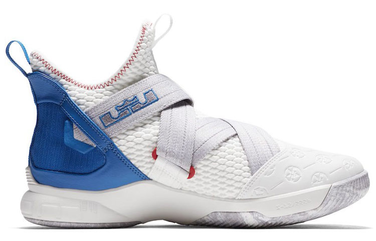 Мужские кроссовки Nike Zoom Soldier 12 (бело-фиолетово-синий) — Белый / фиолетовый / синий — фото 2