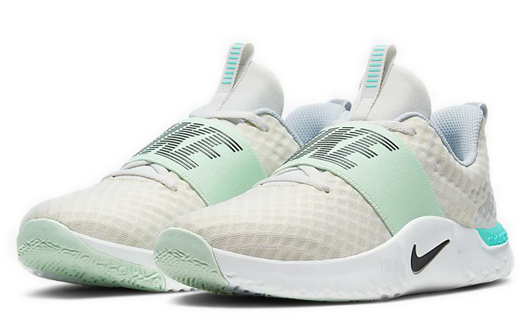 Женские кроссовки Nike Renew In-Season TR 9 (бело-зеленый) — фото 3