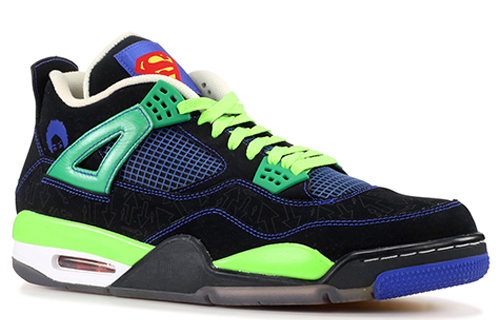 Мужские кроссовки Jordan Air Jordan 4 Retro Doernbecher (черно-сине-зеленые) — фото 2