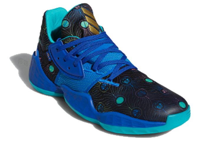 Мужские кроссовки adidas Harden Vol. 4 (черный / синий) — Чёрный / синий — фото 2