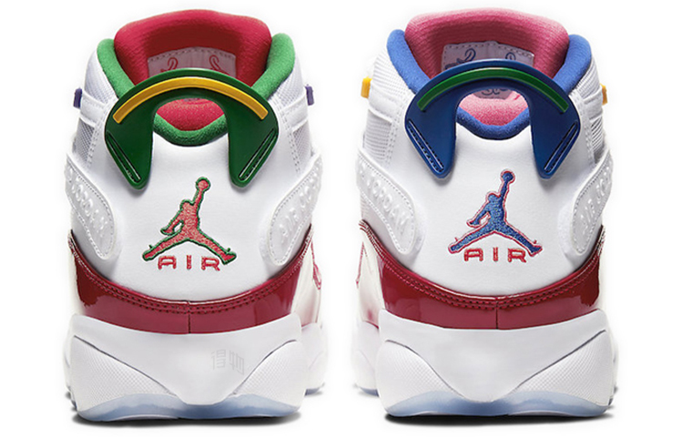 Мужские кроссовки Jordan Air Jordan 6 Rings "Multicolor" (бело-красные) — Белыйкрасный — фото 5
