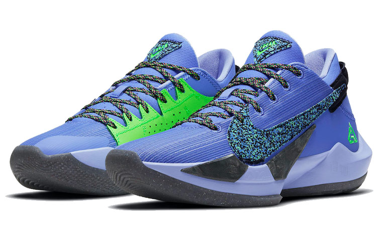 Мужские кроссовки Nike Freak 2 Play For The Future (фиолетовый / зеленый / черный) — Фиолетовый / зелёный / чёрный — фото 3