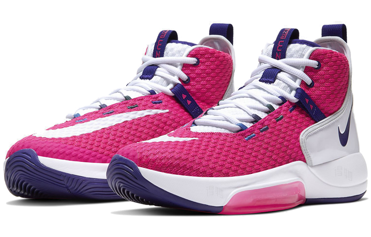 Баскетбольные кроссовки Nike Zoom Rize 1 Kay Yow (розово-белые) — фото 3