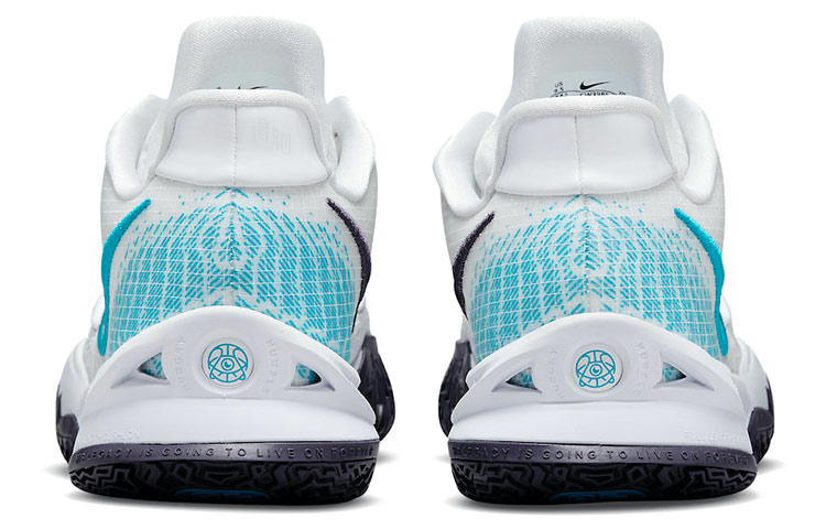 Кроссовки Nike Kyrie Low 4 (бело-синие) — Белый / синий — фото 5