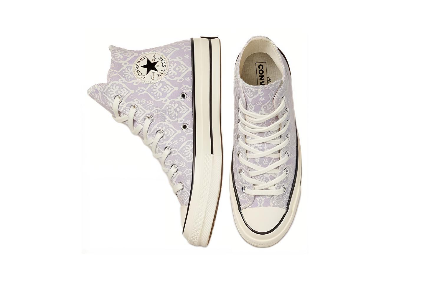 Женские кеды Converse 1970s chuck taylor all star (фиолетово-белые) — фото 5