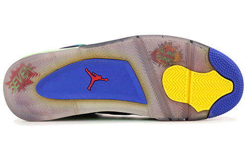 Мужские кроссовки Jordan Air Jordan 4 Retro Doernbecher (черно-сине-зеленые) — фото 5