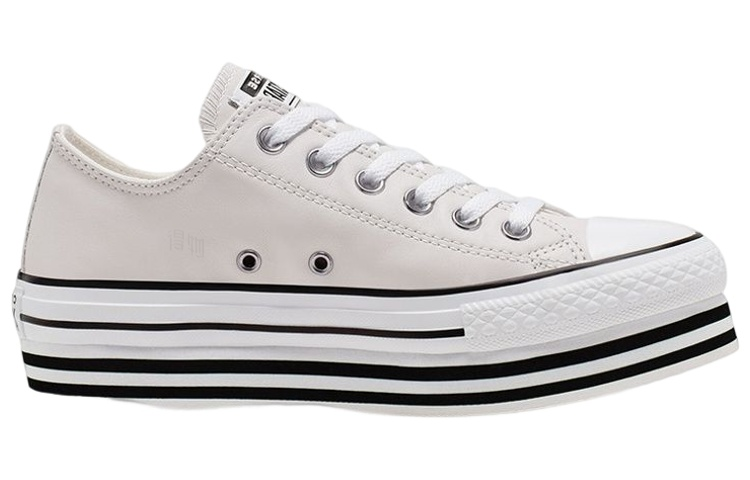 Женские кеды Converse Chuck Taylor All Star Platform Low Top (бежевые) — фото 2