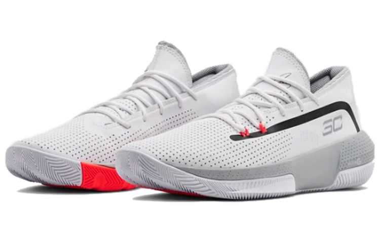 Мужские кроссовки Under Armour Sc 3zer0 III (белые) — Белый — фото 4