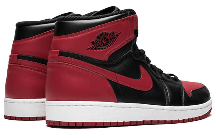 Мужские кроссовки Jordan Air Jordan 1 Bred 2013 (черно-красные) — фото 5