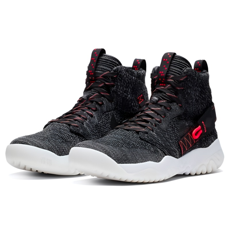 Мужские кроссовки Jordan Apex React OG (серо-красные) — Серый / красный — фото 3