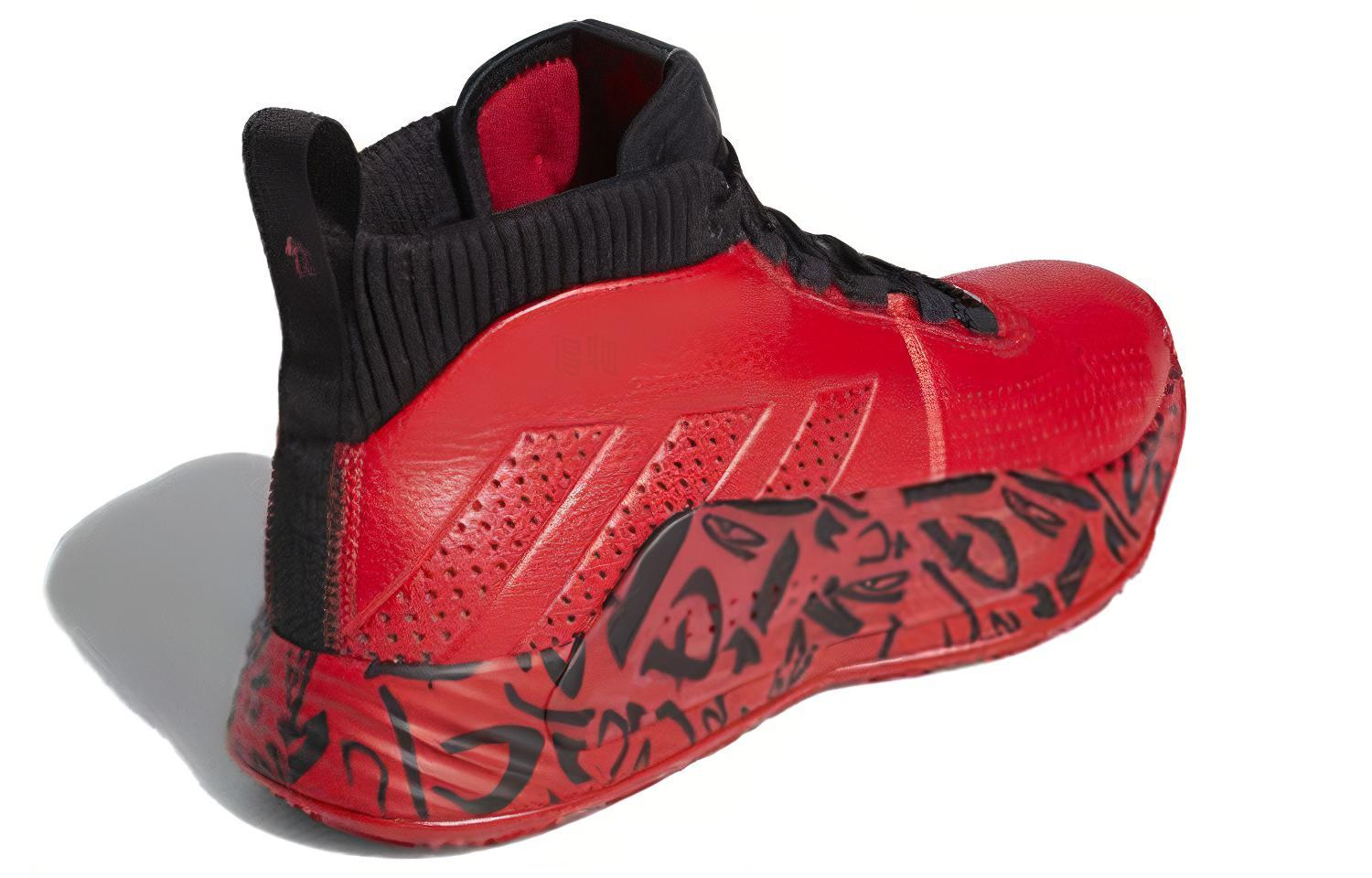 Мужские кроссовки adidas D lillard 5 (красные) — Красный — фото 3