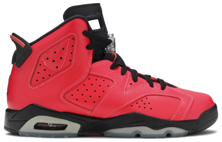 Женские кеды Jordan Air Jordan 6 (красно-черные) — фото 2