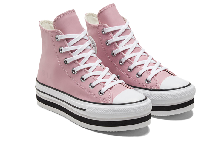 Женские кеды Converse All Star Chuck Taylor (розово-белые) — Розовый / белый — фото 3