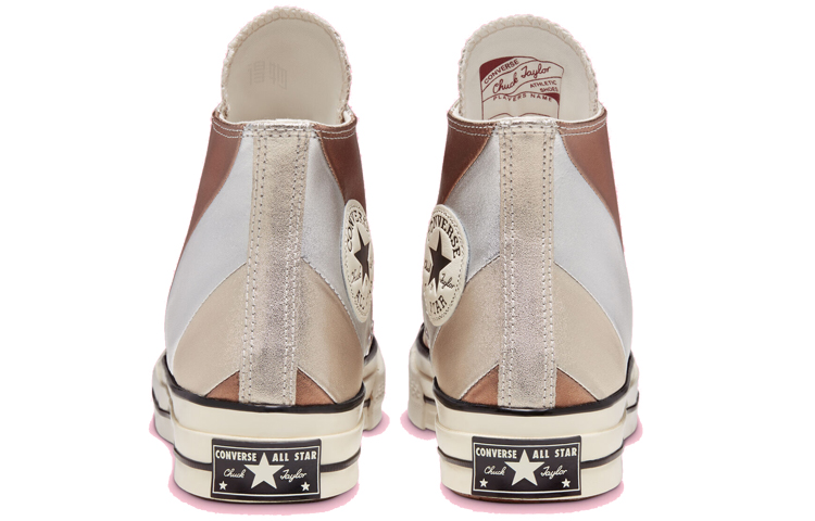 Женские кеды Converse Chuck 70 1970s Metallic Rainbow High Top (белый, золотой) — 白/玫瑰金 — фото 4