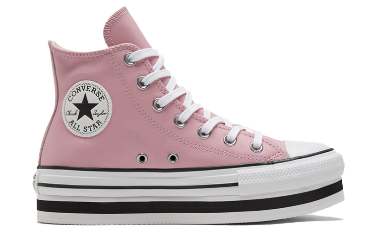 Женские кеды Converse All Star Chuck Taylor (розово-белые) — Розовый / белый — фото 2