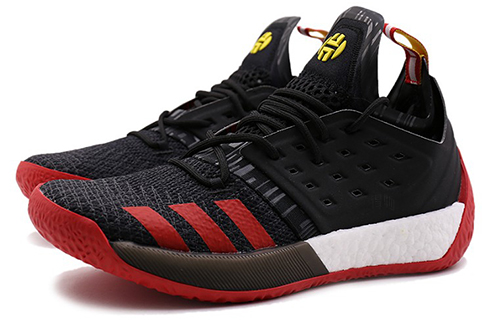 Мужские кроссовки adidas Harden Vol.2 (черно-красные) — фото 3