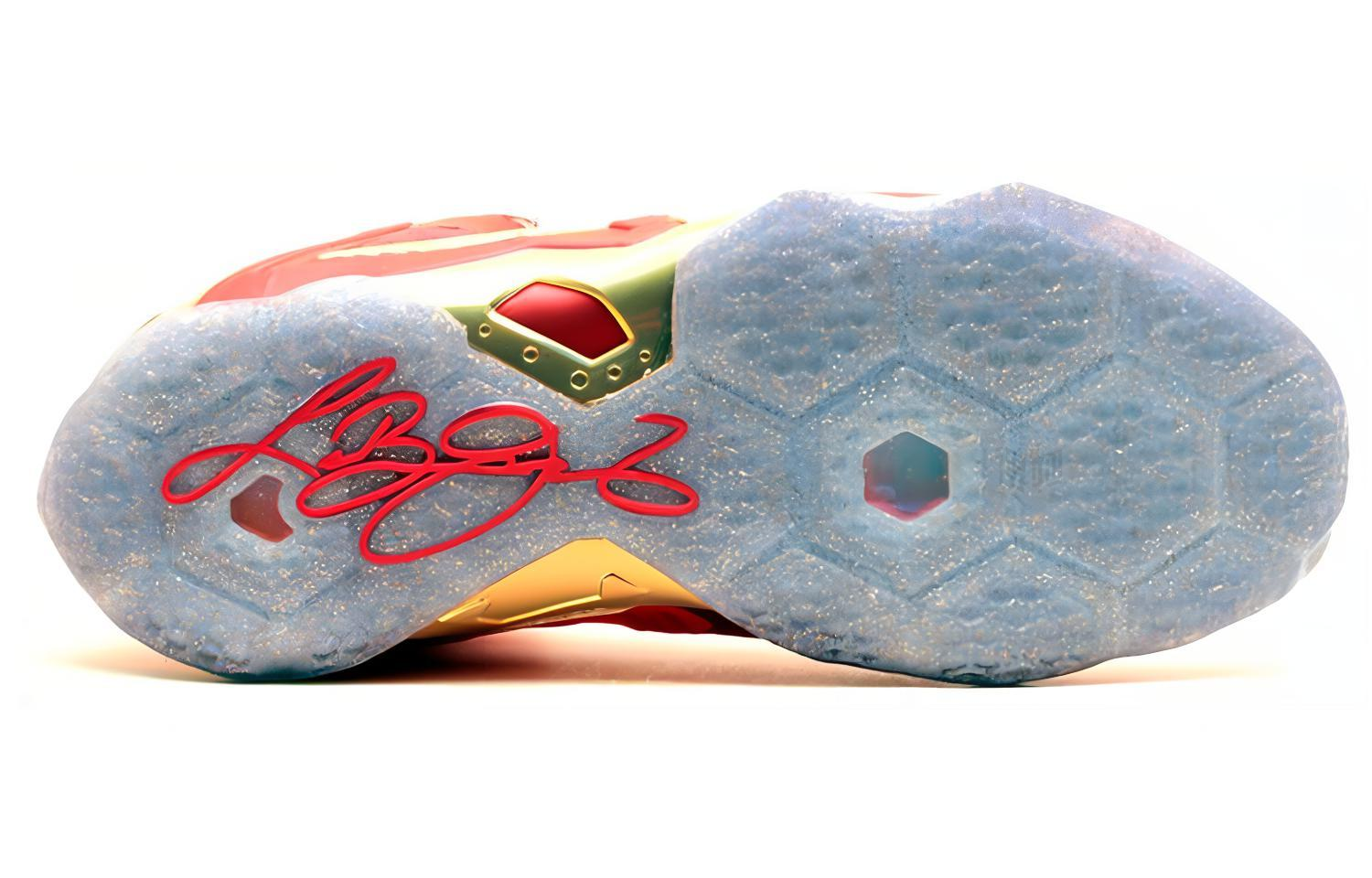 Мужские кроссовки Nike Lebron 11 Elite SE Championship (красно-золотой) — 大学红/金属黄金 — фото 5