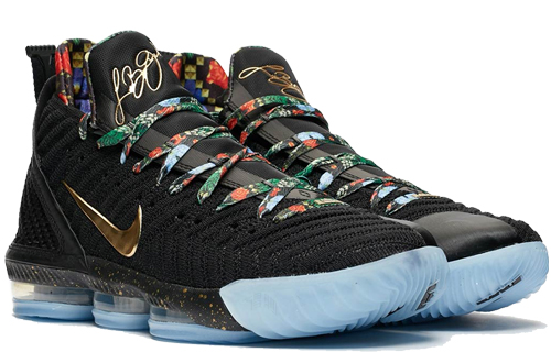 Кроссовки Nike Lebron 16 KC "Watch the Throne" (черные) — фото 2