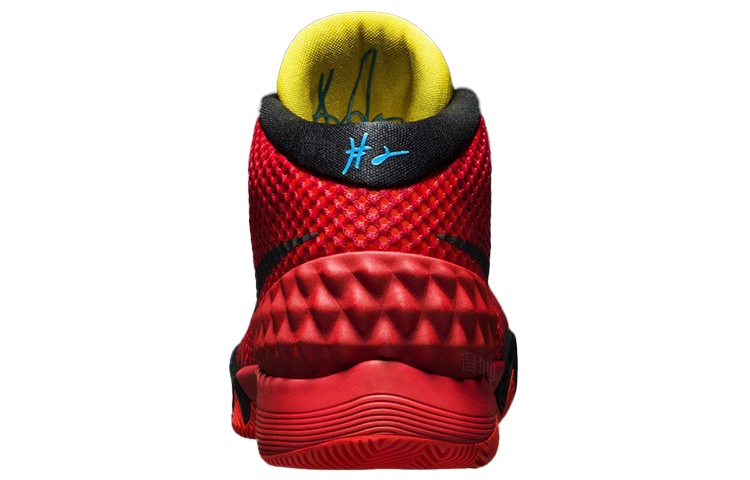 Мужские кроссовки Nike Kyrie 1 (красно-черные) — Красный / чёрный — фото 4