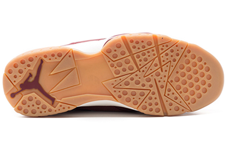 Мужские кроссовки Jordan Air Jordan 7 Retro Championship Pack "Cigar" 2015 (красные) — 团队红/金属金/帆布/生胶/浅棕 — фото 5