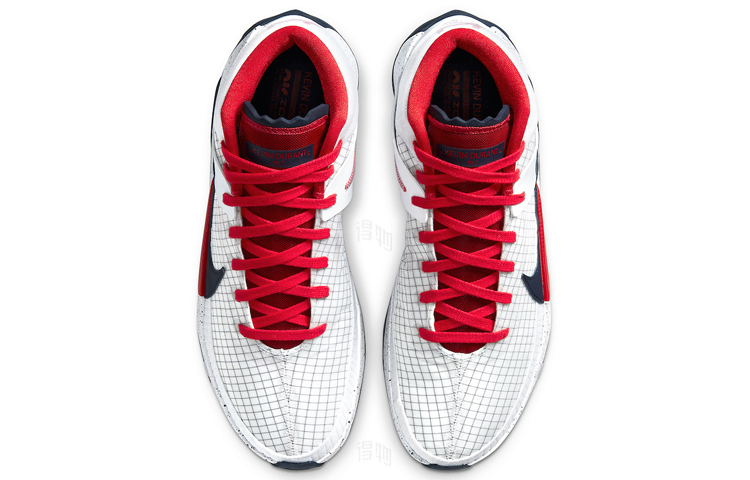 Кроссовки Nike KD 13 (бело-сине-красный) — Белыйсинийкрасный — фото 4