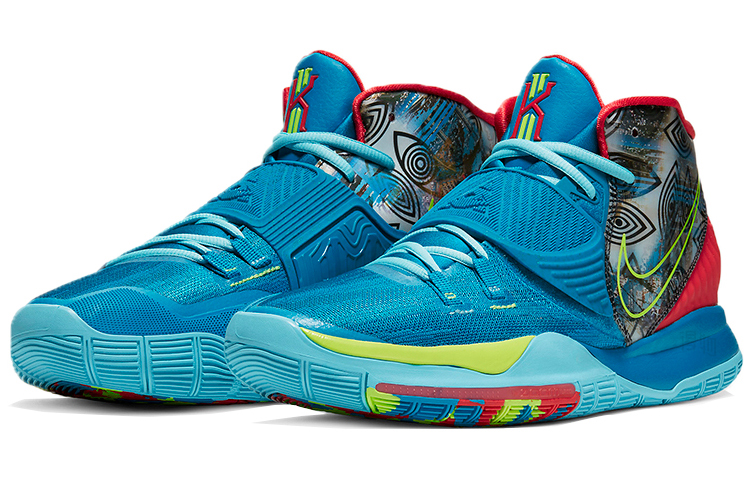 Мужские баскетбольные кроссовки Nike Kyrie 6 Pre-Heat "NYC" (сине-красные) — Синий — фото 3