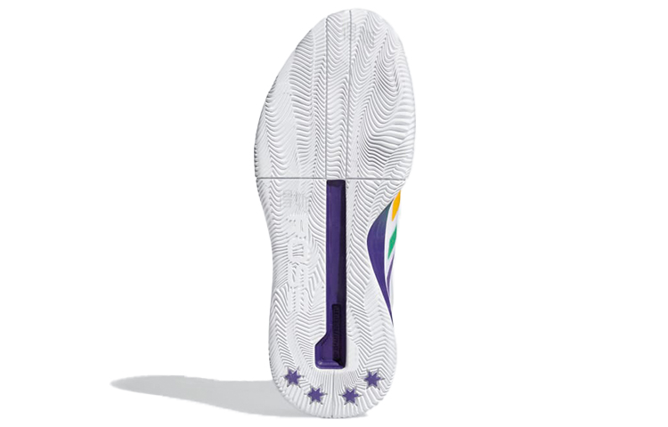 Мужские кроссовки adidas D rose 11 (бело-желто-зеленый) — фото 6