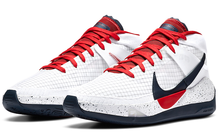 Кроссовки Nike KD 13 (бело-сине-красный) — Белыйсинийкрасный — фото 3
