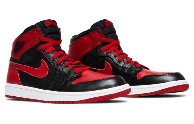 Мужские кроссовки Jordan Air Jordan 1 Retro Banned (черно-красные) — Чёрный / красный / белый — фото 5