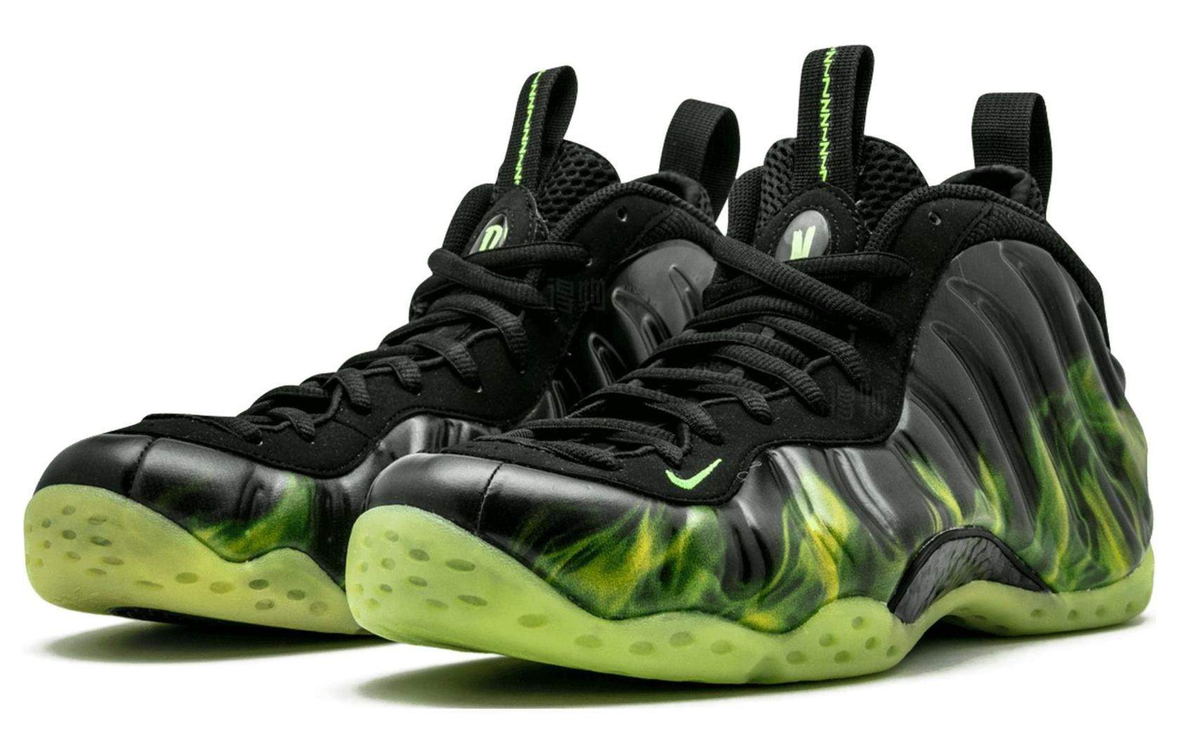 Мужские кроссовки Nike Foamposite One 'Paranorman' (черно-зеленые) — Чёрный / зелёный — фото 3