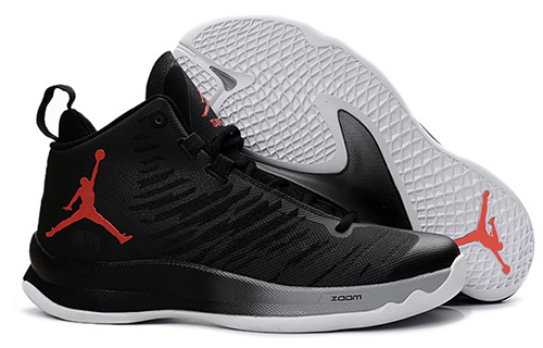 Мужские кроссовки Jordan Super.Fly 5 (черно-красные) — Чёрный / красный — фото 5