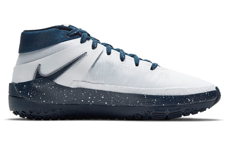 Кроссовки Nike KD 13 Team "College Navy" (бело-синие) — Белый / синий — фото 2