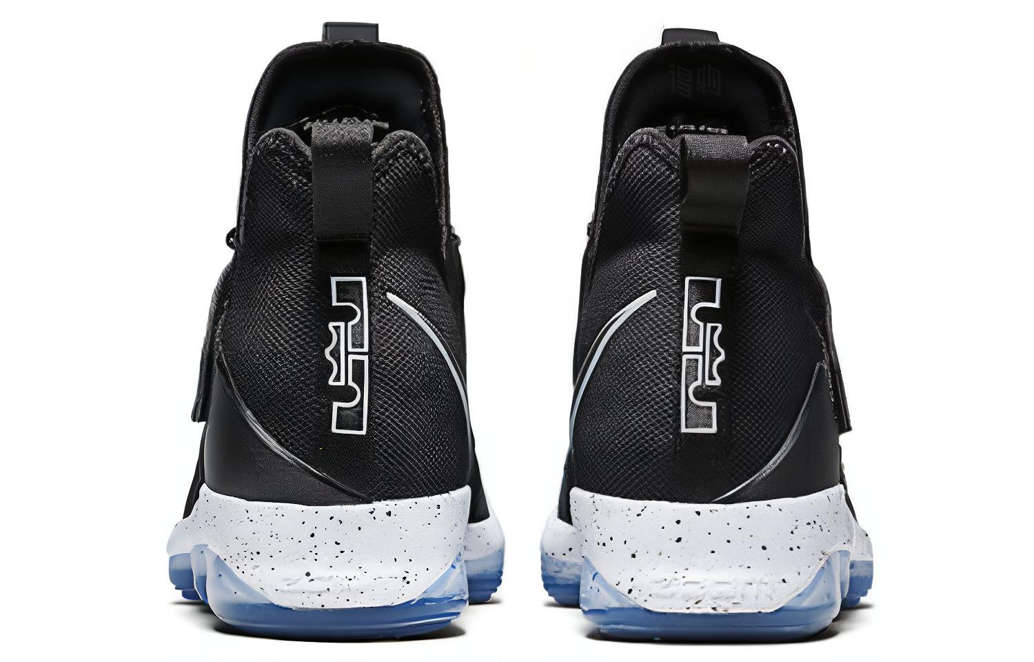 Мужские кроссовки Nike Lebron 14 Black Ice 14 (черный / белый / синий) — Чёрный / белый / синий — фото 3