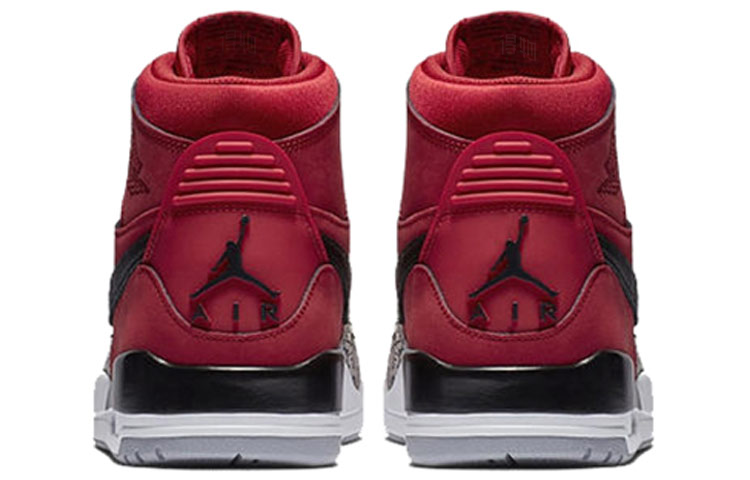 Мужские кроссовки Jordan Legacy 312 Toro (красно-черно-белые) — Красный / чёрный / белый — фото 4